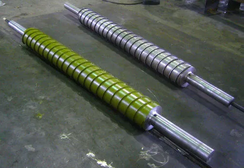 double jacketed spiral cooling roller